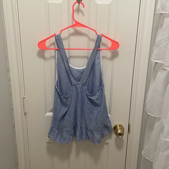 Blue & white pinstripe blouse - Picture 2 of 2